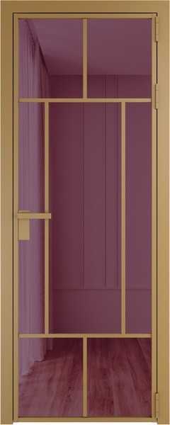 Алюминиевая дверь Profil Doors 10 AG Золото Фиолетовое шпион