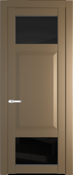 Межкомнатная дверь Profil Doors 1.3.4 PD Черное тонированное Перламутр золото