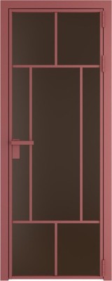 Алюминиевая дверь Profil Doors 10 AG Красный антрацит Монохром шоколад