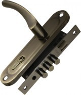 Замок Punto (Пунто) цилиндровый в комплекте с ручкой LOCKSET15.CRONA.4061-3 (KIT P15 4061/3 CRONA) AB бронза