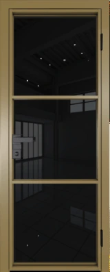 Алюминиевая дверь Profil Doors 13 AG Золото Черный триплекс