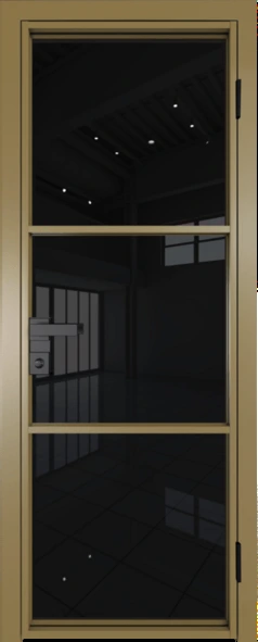 Алюминиевая дверь Profil Doors 13 AG Золото Черный триплекс