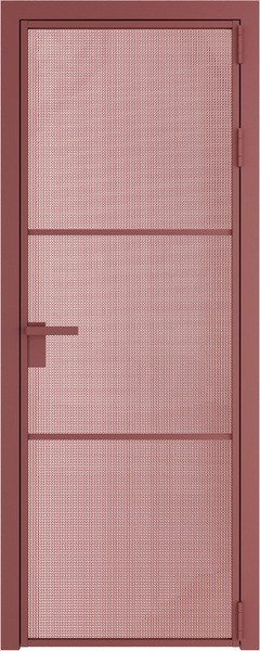 Алюминиевая дверь Profil Doors 13 AG Красный антрацит Кризет Розовый