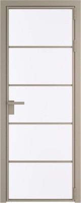 Алюминиевая дверь Profil Doors 14 AG Никель матовый Монохром белый просветленный