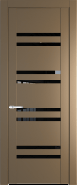 Межкомнатная дверь Profil Doors 1.6 P Черный триплекс Перламутр золото