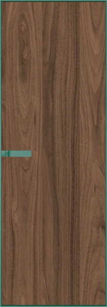Алюминиевая дверь Profil Doors 1AGN АКП Зеленый воск Ясень горный