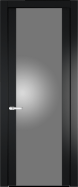 Межкомнатная дверь Profil Doors 1.7 P Монохром серебро (серебро матлак) Блэк
