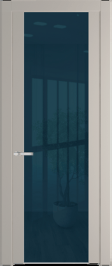 Межкомнатная дверь Profil Doors 1.7 P Зеркало Blue Перламутр белый