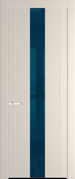 Межкомнатная дверь Profil Doors 1.9 P Зеркало синее Кремовая Магнолия (RAL 120-04)