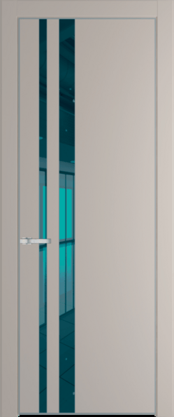 Межкомнатная дверь Profil Doors 20 PA Серебро Зеркало синее Сэнд