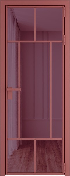 Алюминиевая дверь Profil Doors 10 AG Красный антрацит Фиолетовое шпион