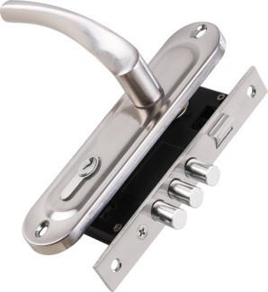 Замок Punto (Пунто) цилиндровый в комплекте с ручкой LOCKSET15.CRONA.4061-3 (KIT P15 4061/3 CRONA) SN мат.никель