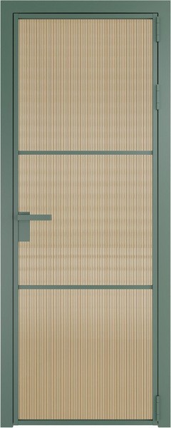 Алюминиевая дверь Profil Doors 13 AG Зеленый воск Мору Золото
