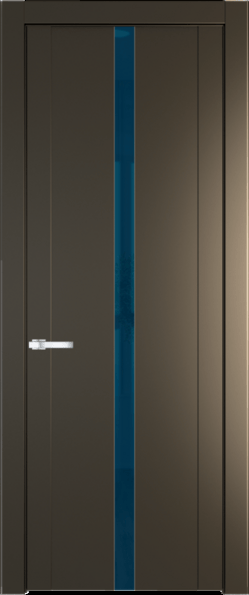Межкомнатная дверь Profil Doors 1.8 P Зеркало синее Перламутр бронза