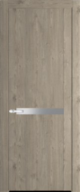 Межкомнатная дверь Profil Doors 1.4 N Lacobel Серебряный лак Каштан темный