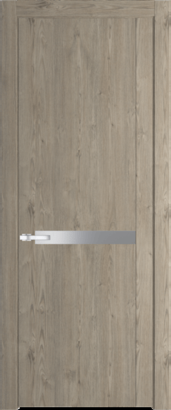 Межкомнатная дверь Profil Doors 1.4 N Lacobel Серебряный лак Каштан темный