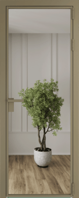 Алюминиевая дверь Profil Doors 1 AG Шампань Зеркало