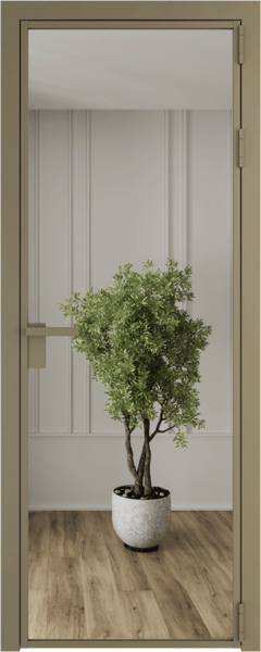 Алюминиевая дверь Profil Doors 1 AG Шампань Зеркало