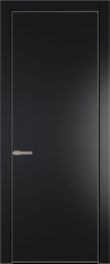 Межкомнатная дверь Profil Doors 1 PA Никель матовый Блэк