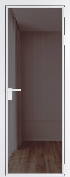 Алюминиевая дверь Profil Doors 1 AG Вайт Золотистая бронза