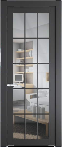 Межкомнатная дверь Profil Doors 1.1.2 (p.15) Прозрачное Графит (Pantone 425С)