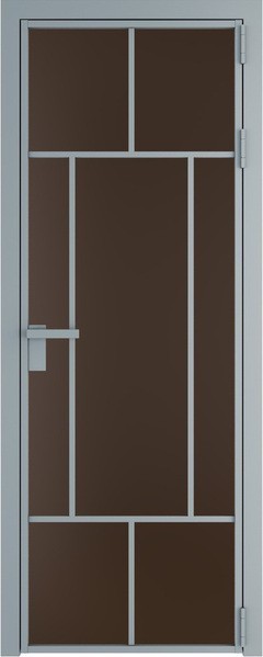 Алюминиевая дверь Profil Doors 10 AG Серебро Монохром шоколад