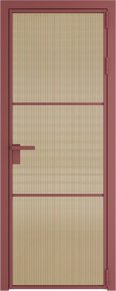 Алюминиевая дверь Profil Doors 13 AG Красный антрацит Мору Золото