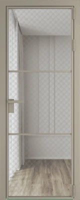 Алюминиевая дверь Profil Doors 13 AG Никель матовый Ромб серебро