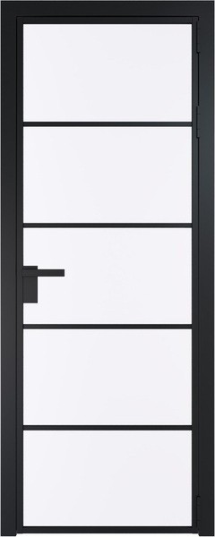Алюминиевая дверь Profil Doors 14 AG Черный матовый Монохром белый просветленный