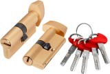 Цилиндровый Fuaro (Фуаро) механизм (D-PRO502/60) D-PRO5002KnobRL60(25+10+25) SSG-39 сатинированное золото 5Key