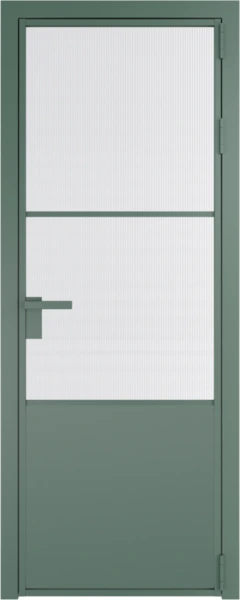 Алюминиевая дверь Profil Doors 20 AG Зеленый воск Мору белое