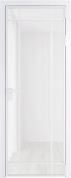Алюминиевая дверь Profil Doors 5 AG Вайт Белый триплекс