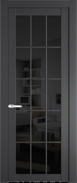 Межкомнатная дверь Profil Doors 1.1.2 (p.15) Черное тонированное Графит (Pantone 425С)