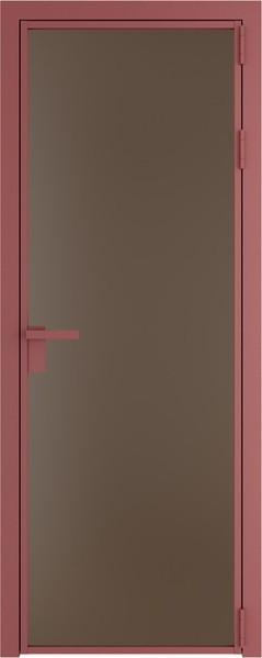 Алюминиевая дверь Profil Doors 1 AG Красный антрацит Монохром гляссе