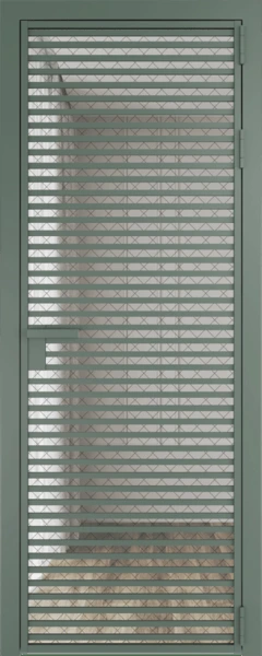 Алюминиевая дверь Profil Doors 12 AG Зеленый воск Ромб черный