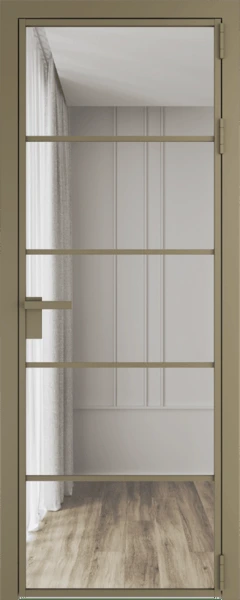 Алюминиевая дверь Profil Doors 14 AG Шампань Прозрачное