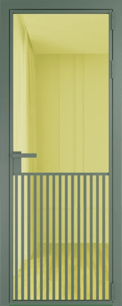 Алюминиевая дверь Profil Doors 15 AG Зеленый воск Золотое шпион