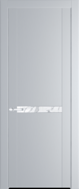 Межкомнатная дверь Profil Doors 1.4 P Нефи белый узор серебро Лайт Грей (RAL 870-01)