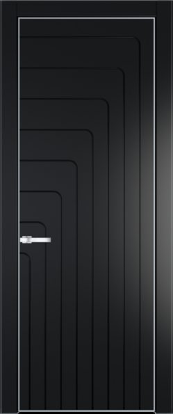 Межкомнатная дверь Profil Doors 10 PE Блэк Серебро