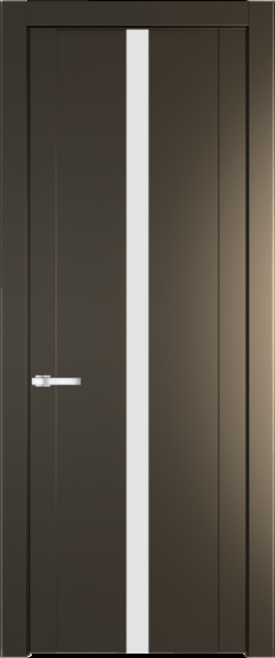 Межкомнатная дверь Profil Doors 1.8 P Монохром белый просветленный Перламутр бронза