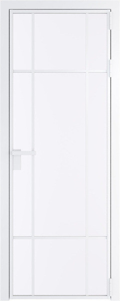 Алюминиевая дверь Profil Doors 8 AG Вайт Монохром белый просветленный
