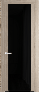 Межкомнатная дверь Profil Doors 1.13 N Черный триплекс Дуб Сонома