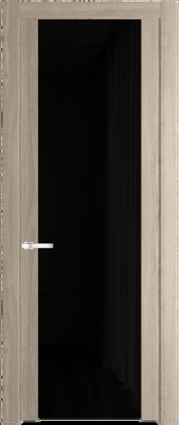 Межкомнатная дверь Profil Doors 1.13 N Черный триплекс Дуб Сонома