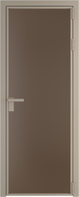 Алюминиевая дверь Profil Doors 1 AG Никель матовый Монохром гляссе