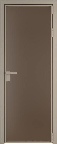 Алюминиевая дверь Profil Doors 1 AG Никель матовый Монохром гляссе