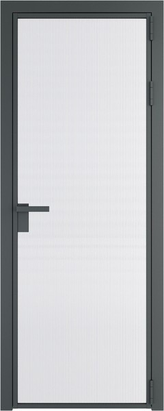 Алюминиевая дверь Profil Doors 1 AG Серая ночь Мору Белый