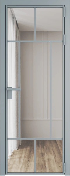 Алюминиевая дверь Profil Doors 10 AG Серебро Прозрачное