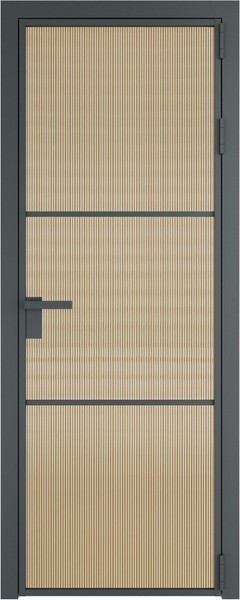 Алюминиевая дверь Profil Doors 13 AG Серая ночь Мору Золото