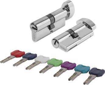 Цилиндровый Punto (Пунто) механизм MaxPro7002Knob60mm(25+10+25) CP хром 7key с вертушкой