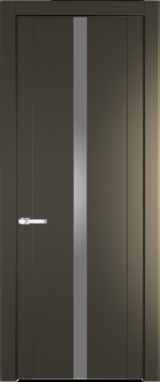 Межкомнатная дверь Profil Doors 1.8 P Монохром серебро (серебро матлак) Перламутр бронза
